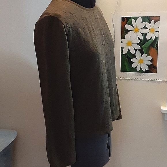 🎄sale Eddie Bauer Textured pullover long-sleeve vintage top Women's LP EUC - Picture 5 of 9